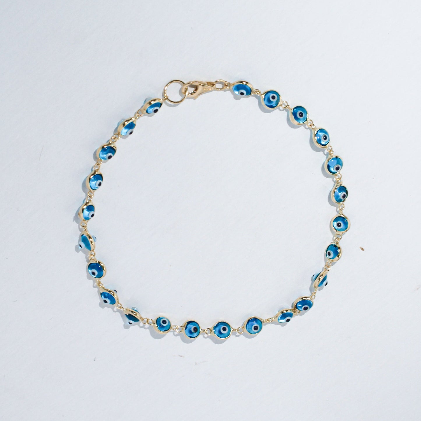 14KT Turquoise Evil Eye Bracelet