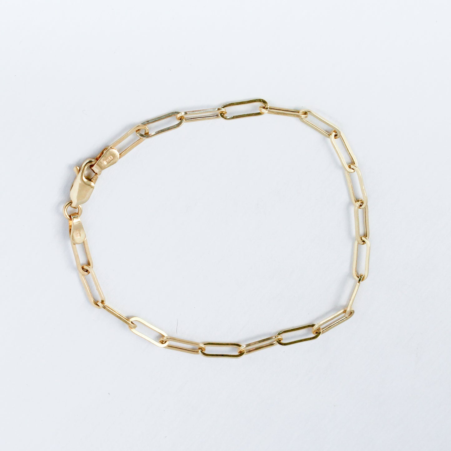 14KT Paperclip Bracelet