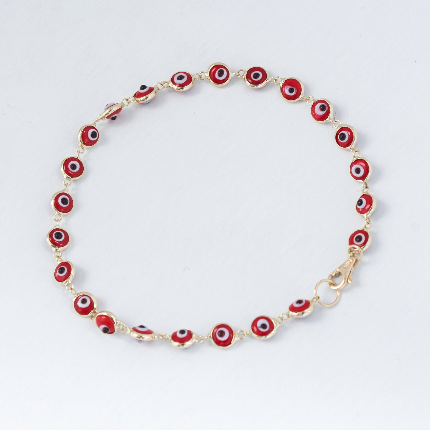 14KT Red Evil Eye Bracelet