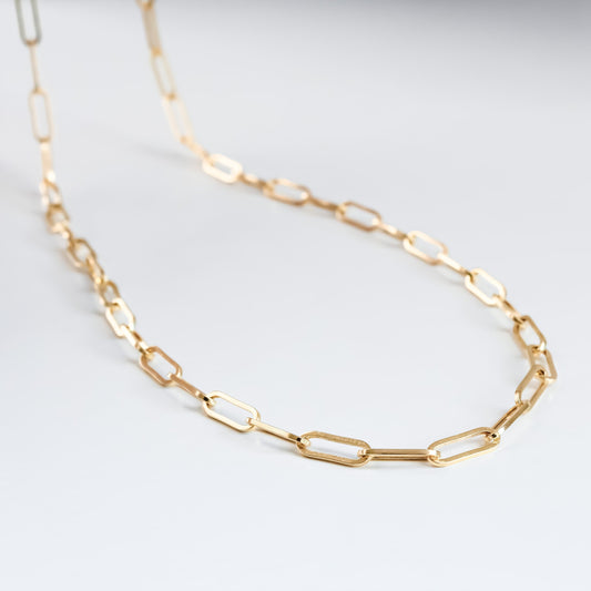 14KT Paperclip Necklace